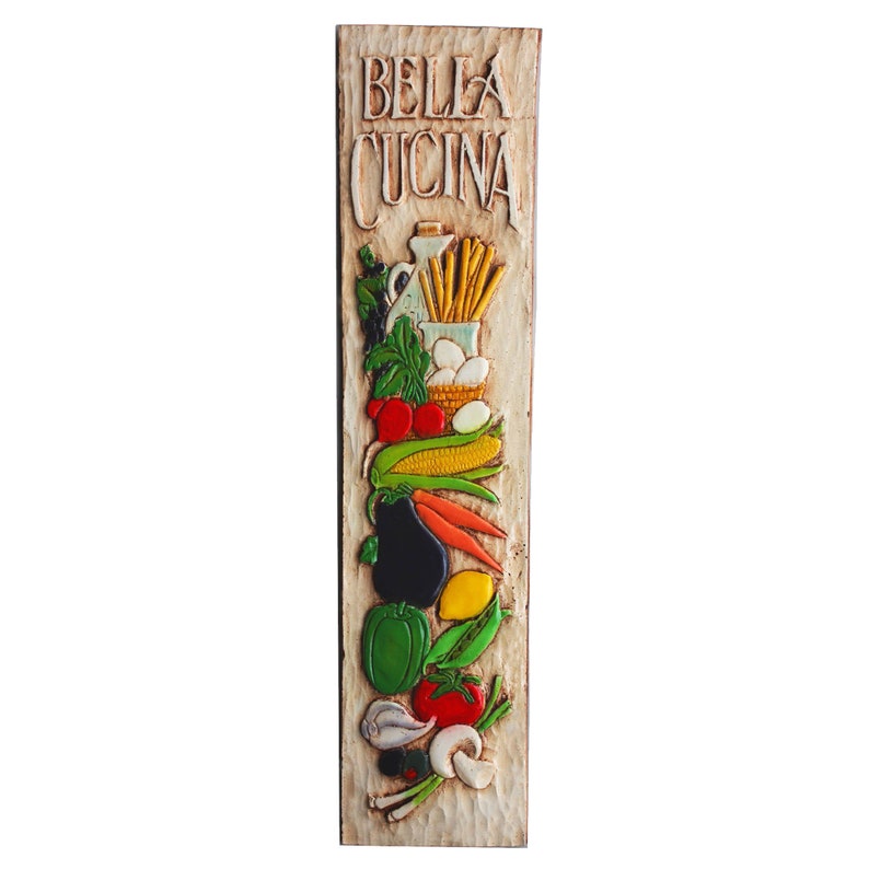 Italian Kitchen Wall Decor Bella Cucina Plaque Etsy