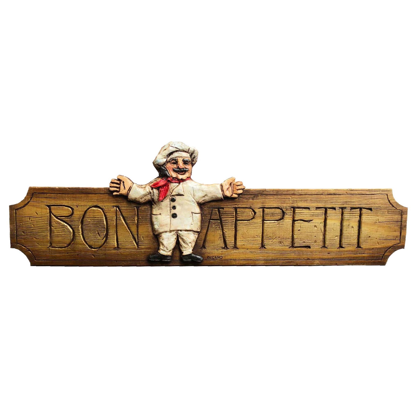 Bon Appetit Fat Chef Wall Art Door Topper Etsy