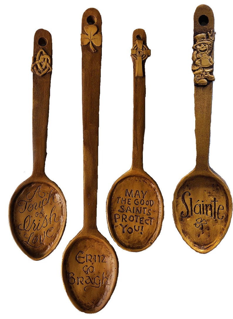 Irish Kitchen Decor Hanging Spoons Set Of 4