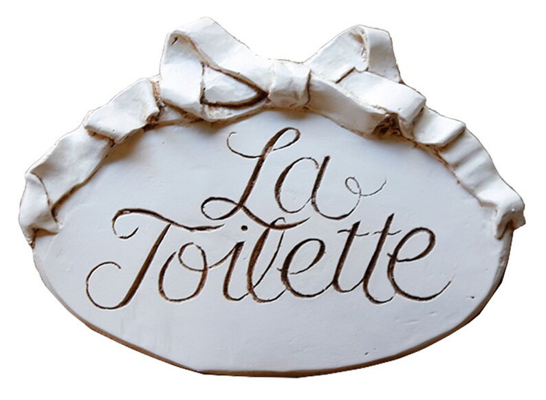 French Bathroom Decorative Door Sign Etsy