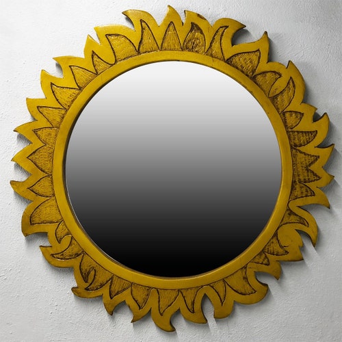 Sun Large Wall Mirror Etsy