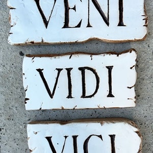 Veni Vidi Vici I Came I Saw I Conquered Hand Stamped 