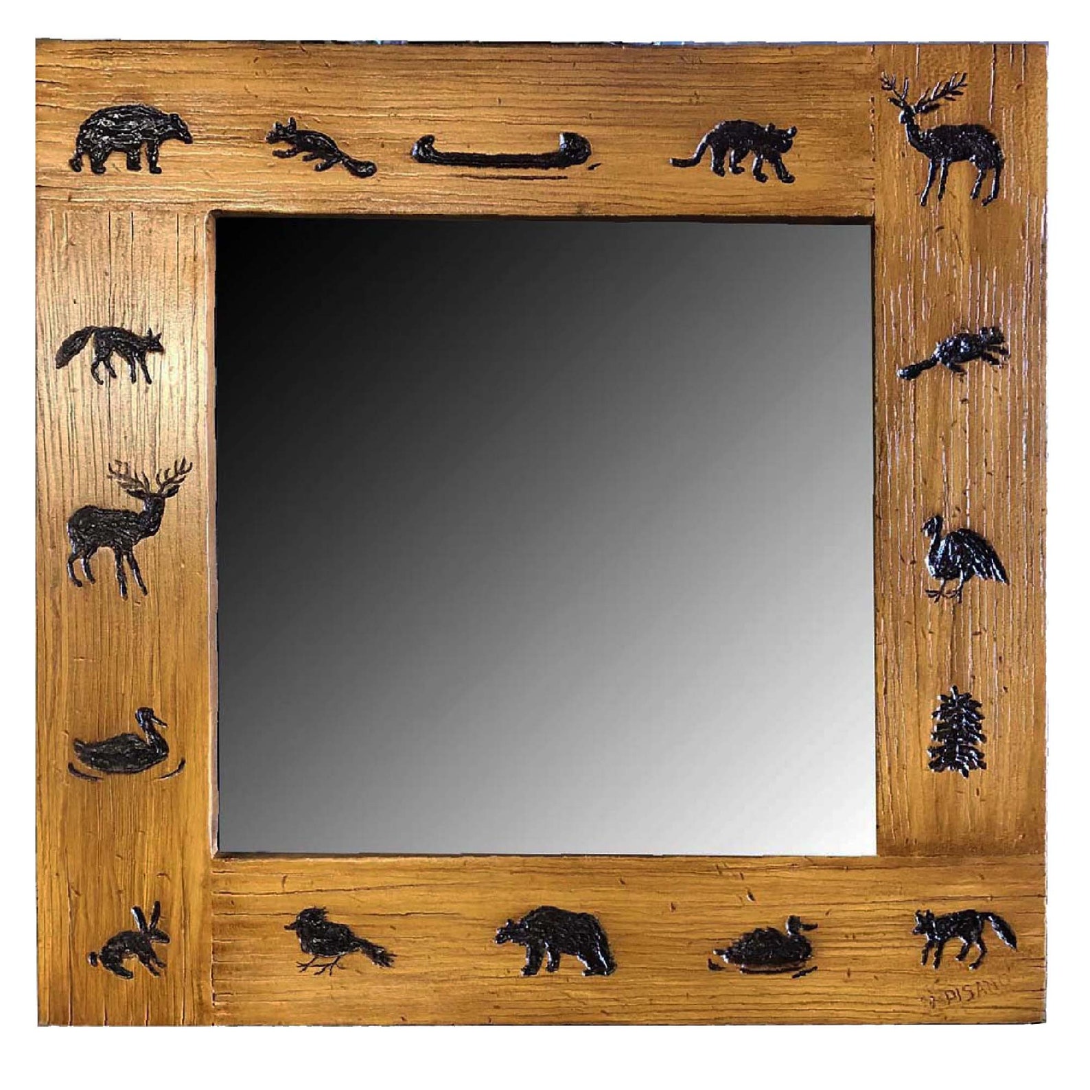 Rustic Cabin Mirror Customizable Etsy
