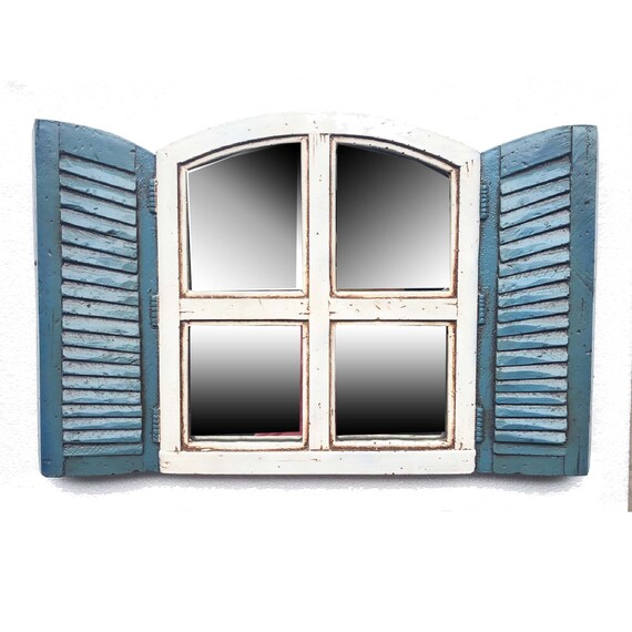 Window Shutters Accent Wall Mirror, Mirrors That Look Like Windows With Shutters