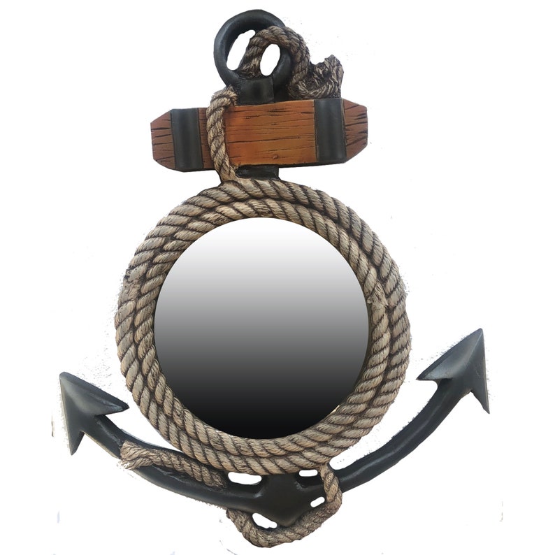 Anchor Nautical Wall Mirror Etsy