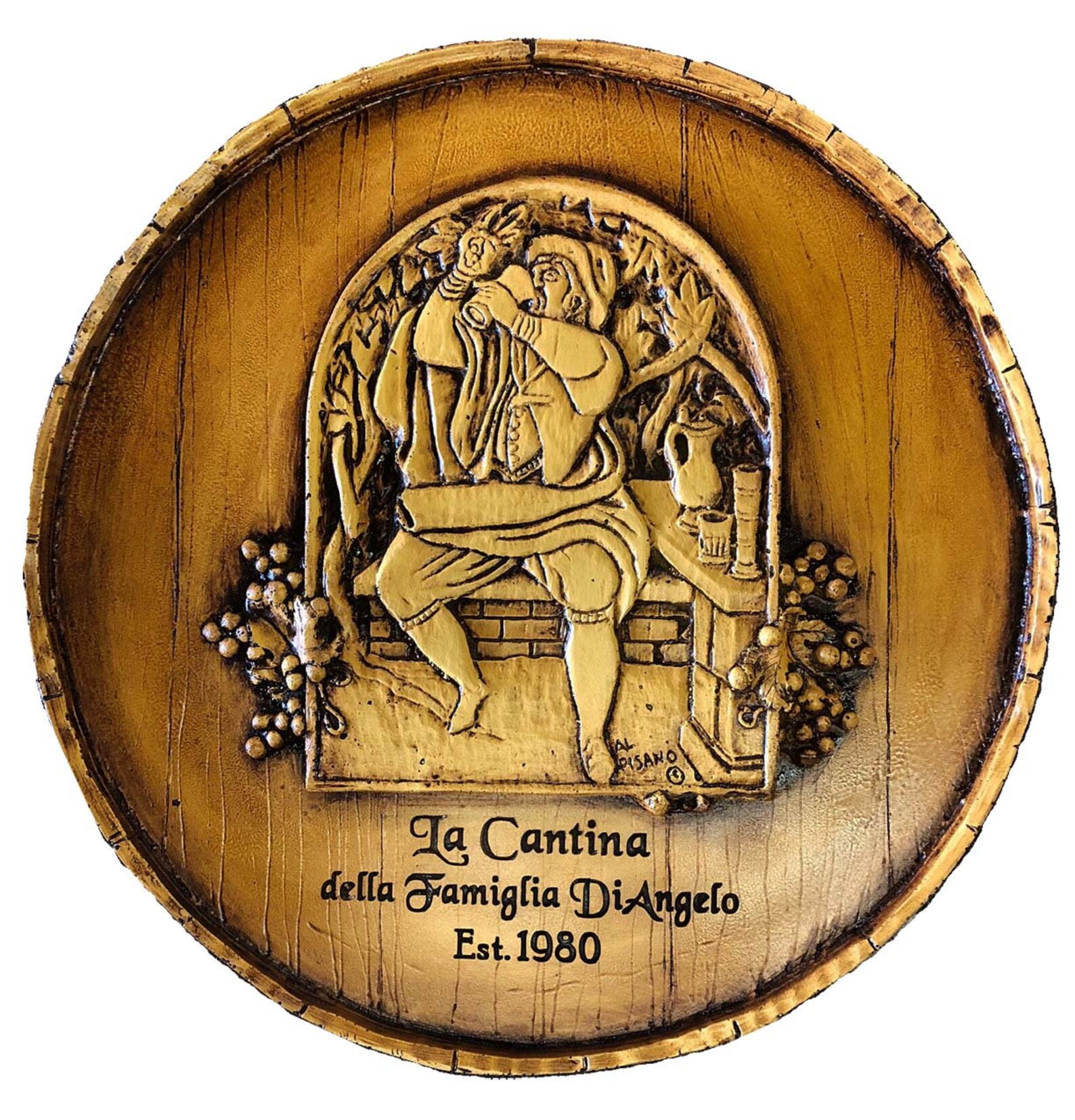 Wine Barrel Personalized Wine Cellar Sign Etsy