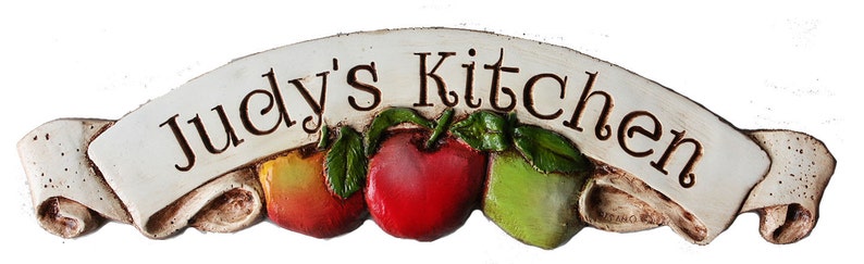 Apple Wall Decor Personalized Sign