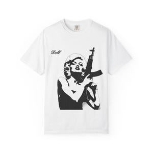 Marilyn Monroe with Rifle T-shirt | Retro Pop Art Icon Tee