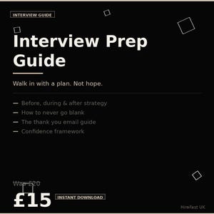 Guía de preparación para entrevistas en el Reino Unido / Estrategia profesional, método STAR, correo electrónico de agradecimiento (descarga digital)