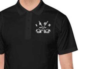 Poloshirt met gekruiste golf Iron Sharpens Iron | Golflogoprint op borst
