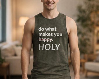 faites ce qui vous rend SAINT Débardeur | Graphisme d'inspiration religieuse