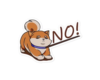 NO! - Shiba Inu Kiss-Cut Sticker