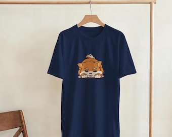 Shiba Inu Blep T-Shirt, Funny Dog Lover Tee, Heavyweight Cotton Unisex Shirt