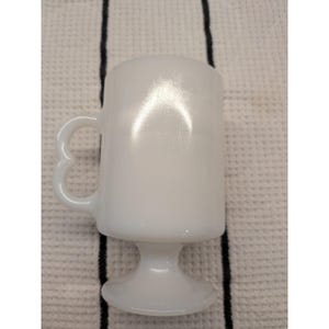 ヴィンテージ ミッキーマウス ミルクガラス製台座付きマグカップ ウォルト・ディズニー・プロダクションズ製 ホワイトマグカップ 画像 7