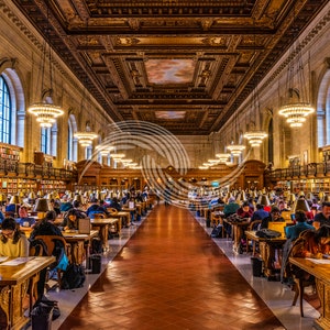 Rose Room, New York Public Library, 13x19 Print, 11x14 Print, 8x10 Print, Greeting Card, NYC Photography, Gift for Men, Gift for Women