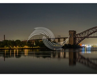 Hellgate Bridge, Panorama, Panoramic, Pano, Bridge, Architecture, RFK Bridge, NYC, NYC Wall Art, Gift for Men, Gift for Women