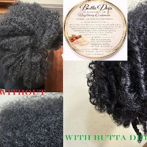 BUTTA DRIP- Handmade Butter/Cream hybrid for Hair-Deep Hydration for Dry and Textured Hair-Infused with Vitamin B5 and conditioning complex