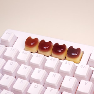Copritasto Pudding Cat Artisan – Copritasto in resina per tastiera (profilo Cherry)
