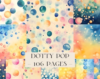 Dotty Pop Junk Journal collagepagina's, achtergrond rustiek papier, stippen papier, roze dagboekpagina, pastel achtergrond, digitale scrapbooking