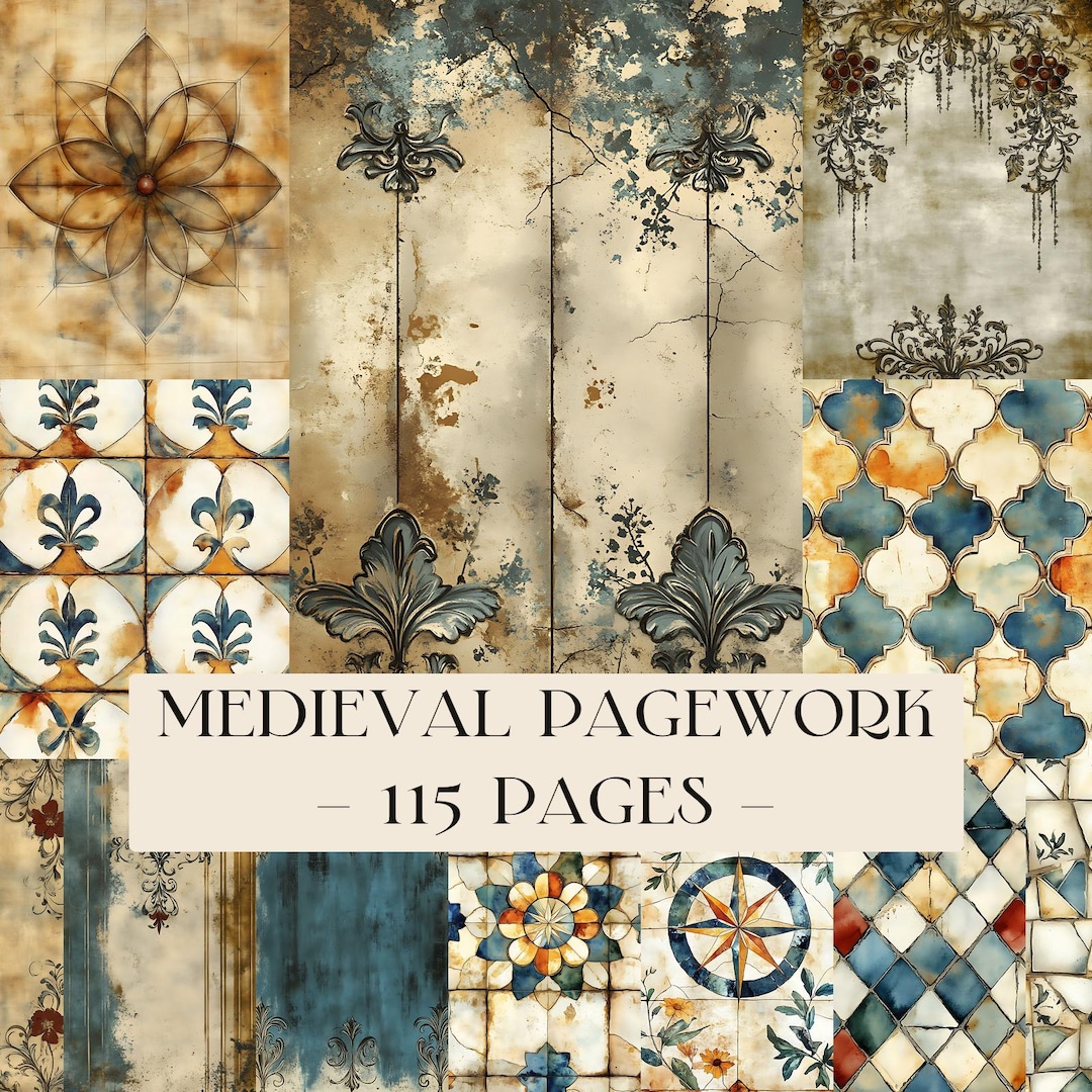 Medieval Pagework, Medieval Junk Journal Pages, Medieval Journal ...