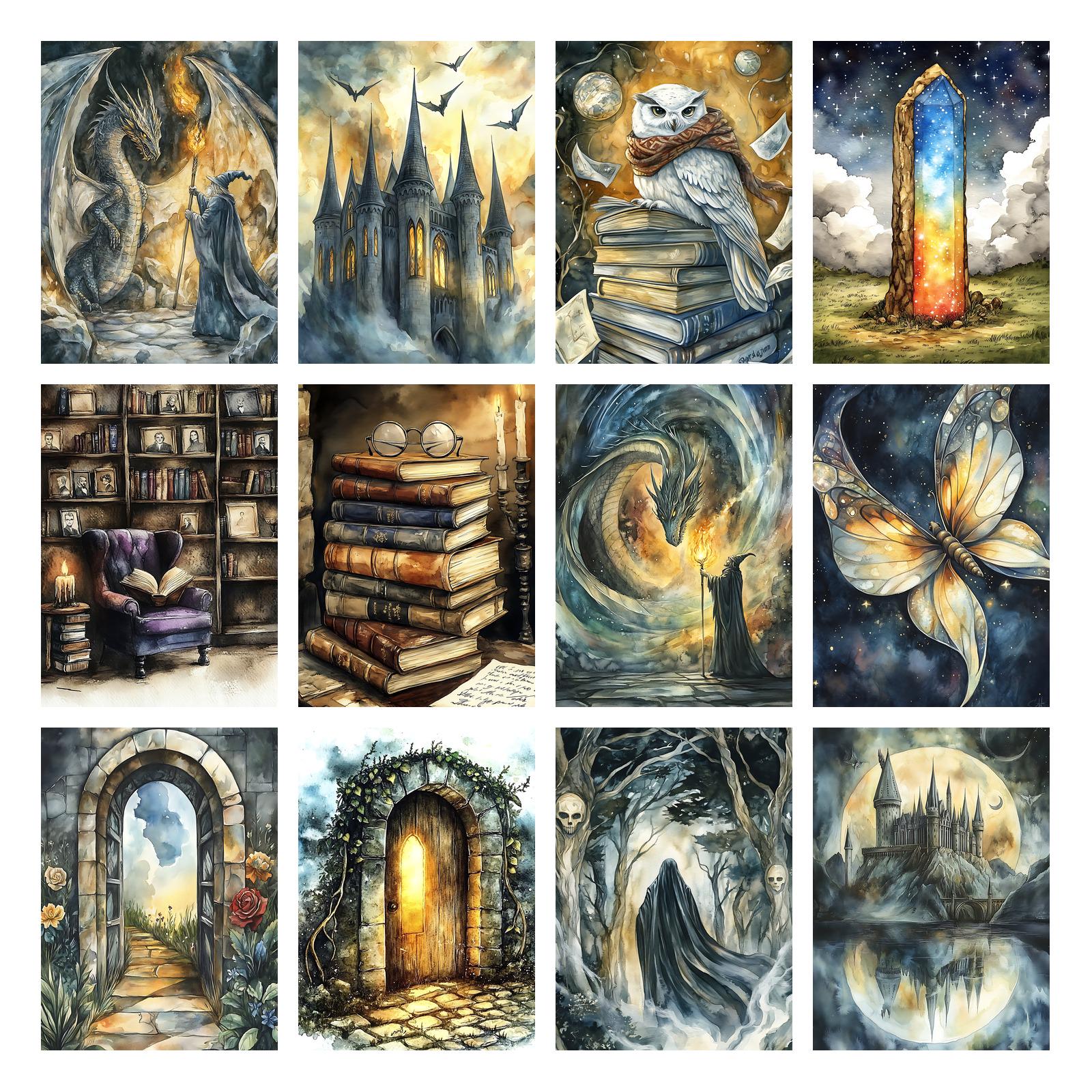 Wizard Collag Academy of Magic Junk Journal Kit, Magic School Journal, Wizard Collage ...