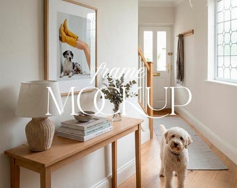Scandinavian Frame Mockup London Interior Minimal Wall Art PSD JPG Download