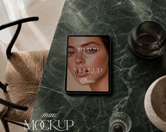 iPad Mockup Scandinavian Workspace Digital Product Display PSD JPG