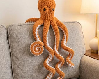 Anchor the Octopus Crochet Pattern PDF | Handmade Amigurumi Stuffed Animal  | Crochet Sea Creature Gift | Plushie Decor | Gift for Her Him