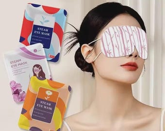 30 Pack Steam Eye Masks for Dry Eyes, Self Heating Warm Eye Compress, Disposable Sleep Spa Mask