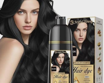 3 in 1 Hair Dye Shampoo for Gray Coverage, Ammonia Free