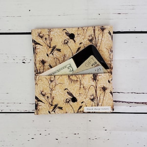 Cartera pequeña para amantes de los pájaros - Cartera de bolsillo - Cartera de dos bolsillos - Cartera con diseño divertido - Cartera pequeña - Cartera para teléfono inteligente - Regalo para profesores de oficina