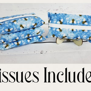 Pocket Tissue Holder w/Tissue - Bumblebee Tissue - Purse Tissue Holder - Stocking Stuffer - Office Gift - Teacher Gift - Tissue Holder