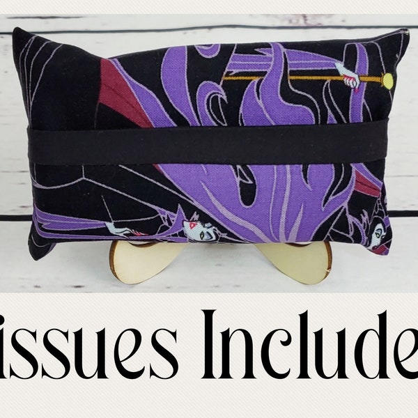 Maleficent Travel Tissue Holder w/Tissue - Purse Tissue Holder - Stocking Stuffer - Office Gift - Teacher Gift - Disney Villian Tissue Pack