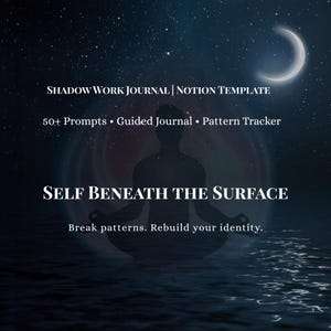 Sjabloon schaduwwerkconcept | Zelfconcept resetten dagboek | Planner voor genezing en geestelijke gezondheid