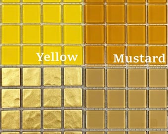 Glass Mosaic Square Tile Sheet 12-3/8 x 12-3/8 in. (144 pcs), Kitchen Backsplash, Bathroom Wall Tile, Pool Tile, DIY, Art, Decor