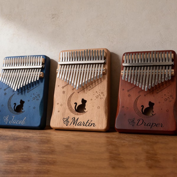 Kalimba - Personalized 17 Key Thumb Piano,Custom Engraved Kalimba,Wooden Music Gift for Beginners