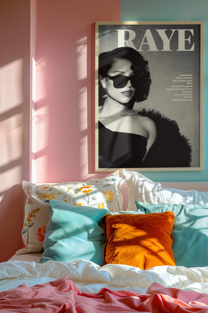 Raye Album Cover Poster | Timeless Escapism Luxury Wall Art | Concert ...