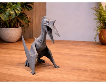 Pteranodon-Figur zum Bemalen – grauer Flugsaurier, 20 cm hoch