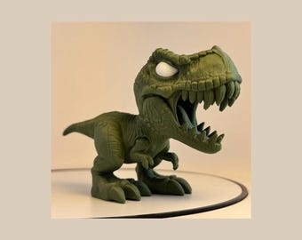 Mini Carnage Rex – T-Rex-Figur mit weißen Augen, 8 oder 12 cm