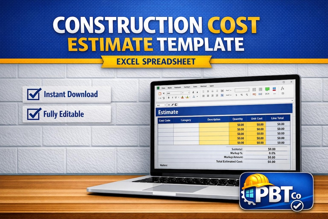 Construction Cost Estimate Template Excel | Job Cost Estimating ...