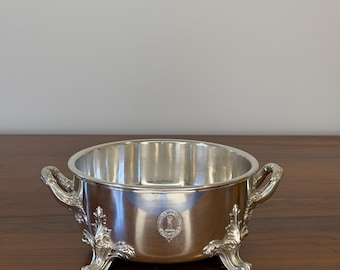 Vintage Silver Plate Champagne Bucket - English Trophy Style Ice Bucket