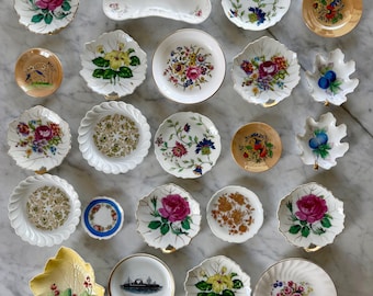 Vintage Butter Pat Plates, Mini Porcelain Dishes, Royal Copenhagen B&G Aynsley Haviland, Small Plate Wall Decor, Ring Dish, Cottage Decor