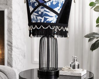 Velor Den | Pantalla de lámpara decorativa hecha a mano - Glamour triangular