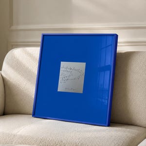 Blue Aluminum Picture Frame | Modern Minimalist Gallery Wall Decor