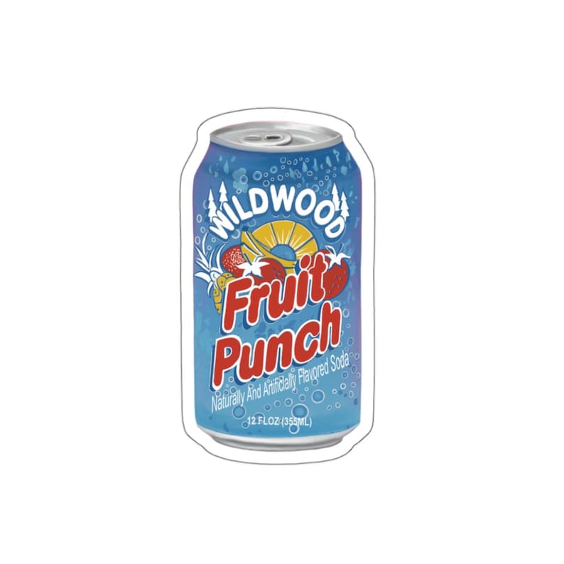 Wildwood Fruit Punch Soda Can Sticker | Chicago Corner Store Nostalgia Vinyl Decal image 1