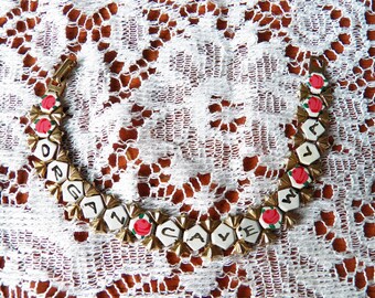 Wonderful Enameled Souvenir of Organ Cave WV Bracelet