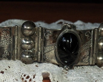 Big and Bold Mexican Silver Bracelet