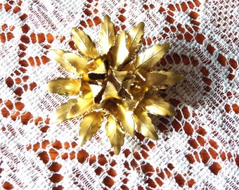 Huge and Heavenly Coro Stylized Flower Brooch