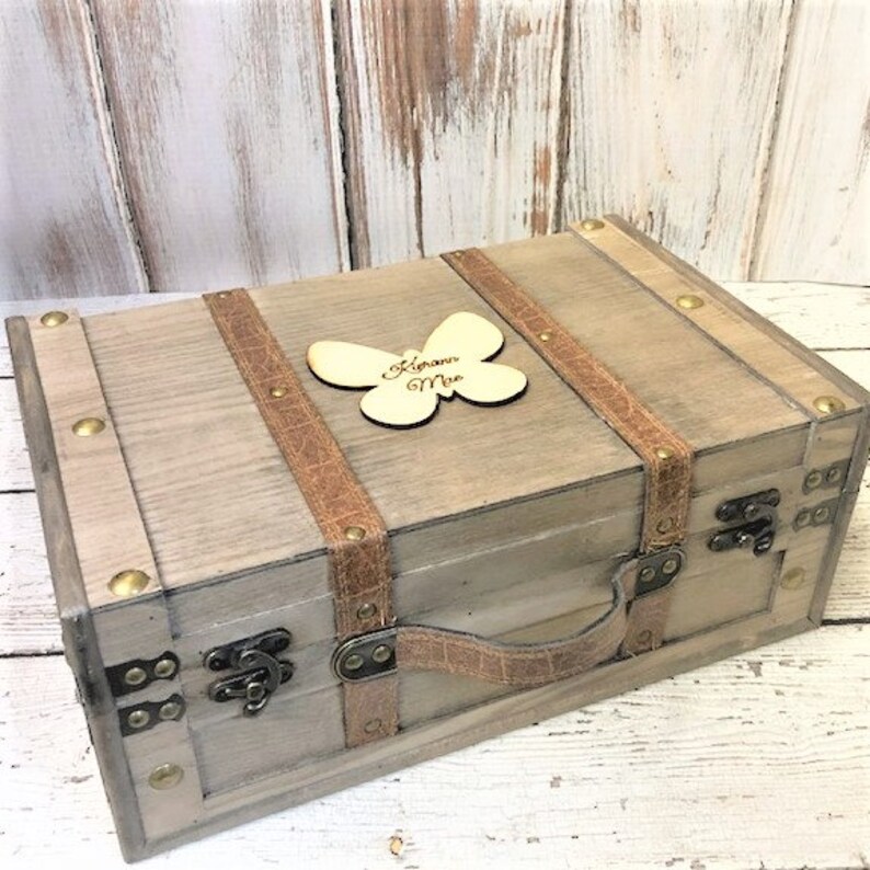 Keepsake Trunk Suitcase Memory Box Personalized Time Etsy