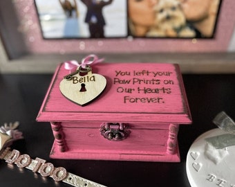 Pet Loss Keepsake Gift - Pet Memorial - Pet Memory Box - Pet Urn - Rainbow Bridge Gift